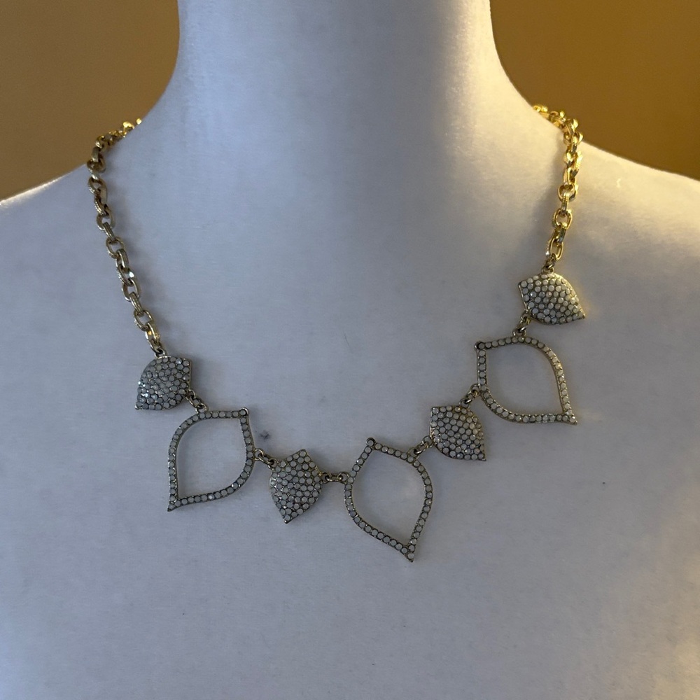 Festive Gold and Silver Leaf Necklace